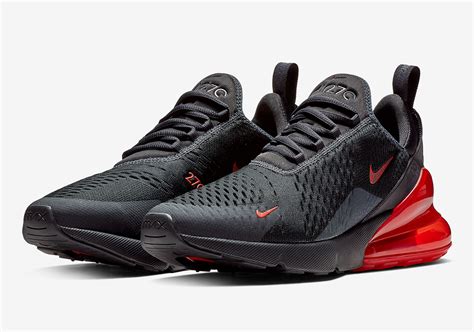 nike air max 270 black red heel|Nike 270 black and red.